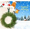 QingMoon Christmas Wreath, Artificial Norfolk Pine Garland with Pine Cones and Realistic Branches for Front Door and Home Decoration - 3 of 4