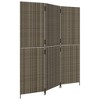 vidaXL Room Divider 3 Panels Gray Poly Rattan - 2 of 4