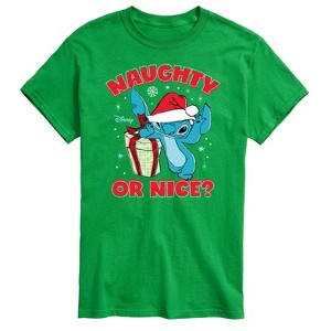 Men's - Lilo and Stitch - Naughty Or Nice Short Sleeve Graphic T-Shirt - 1 of 4