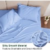 Hachikiko Satin 4 Piece Sheets Set,Luxury Silk Feel Bed Sheets with Deep Pocket (1 Flat Sheet, 1 Fitted Sheet, 2 Pillowcases),Queen - 4 of 4