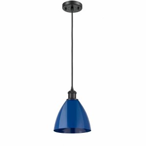 Plymouth Dome - 1 Light Cord Hung Mini Pendant In Industrial Style-11.25 Inches Tall and 7.5 Inches Wide - 1 of 1