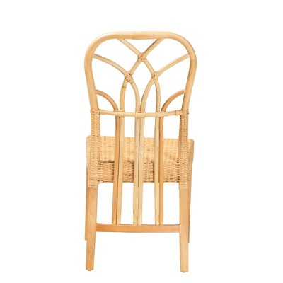 Monaco Brown Mahogany and Cane Dining Chair