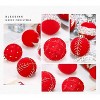 12PCS 8cm PVC Decorative Balls – Flocked, Painted & Shaped Styles, Party Accessories - 3 of 4
