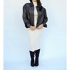 Women's Edit Faux Leather Bomber - falcon park - 3 of 4