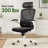 GlasFlength Task and Office Chairs with Support Armrest，Ergonomic, Adjustable，Computer Chair and Gaming Chair, Black, 25.6"*27.2"*48.4" - 4 of 4