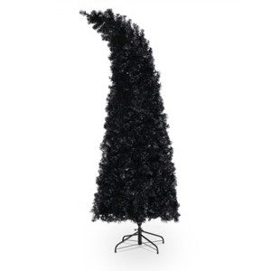 GlasFlength Artificial Trees Premium Wizard Hat Shaped Christmas Tree Fashion Cute Design for Holiday Decoration, Black, 10.5"*10.5"*41.5" - 1 of 4