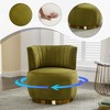 Kumasinova 360° Swivel Cuddle Barrel Chair, Velvet Fabric Accent Chair, Round Sofa Chair, Comfy Armchair for Living Room, Bedroom, Nursery, Office - 4 of 4