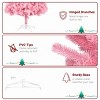 Syemin Artificial Trees FCH 7ft 1400 Branch PVC Branch Iron Bracket Christmas Tree Pink Artificial Hinged Christmas Tree, Green, 40"*40"*84" - 3 of 4