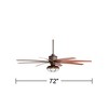 72" Casa Vieja Predator Rustic Indoor Outdoor Ceiling Fan with Dimmable LED Light Remote English Bronze Cherry Cage Damp Rated for Patio Exterior - 4 of 4