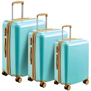 3 Piece Luggage Sets, Hardside Luggage With Triple Telescopic Handle, Safeguard Lock, Smooth Anti Pinch Design Luggage Set 20",24",28" - 1 of 1