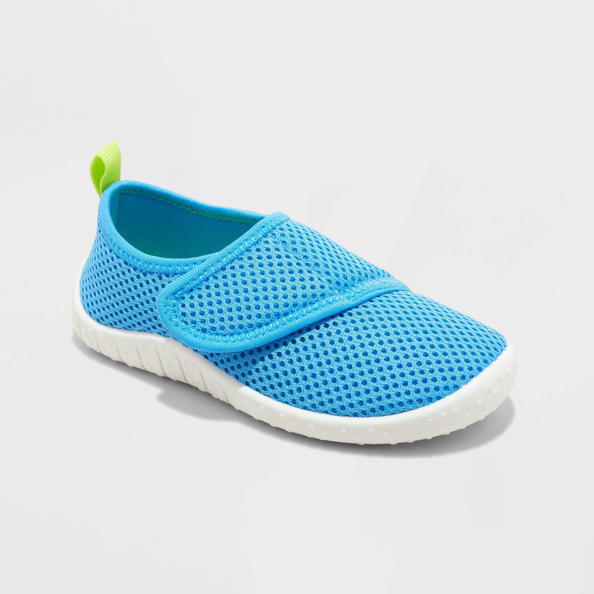 Toddler Teddy Slip-On Water Shoes - Cat & Jack™ Blue S: Hook & Loop, Breathable Upper, Textured Outsole