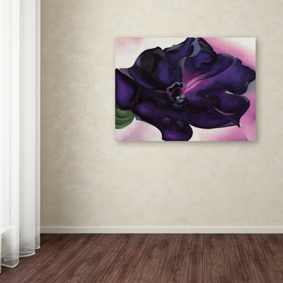 Purple and Black Petunia Flower Canvas Art