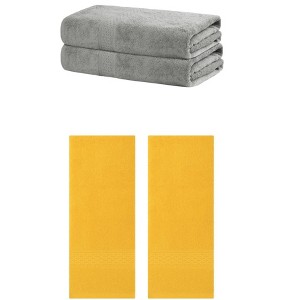 REGALWOVEN Cotton Bath Hands Towel Sets For Bathroom, Gym, SPA 2 Pack - 1 of 4