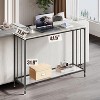 Whizmax 41.5" Narrow Console Table - Industrial Metal Frame with Glass Shelf, Sofa/Hallway Table for Living Room, Foyer, Bedroom - 2 of 4