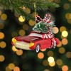 Northlight 5" Red Vintage Car with Christmas Tree Glass Ornament - 2 of 4