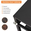 Outdoor Grill Dining Cart with Wheels,Movable Pizza Oven Trolley,Double-Shelf BBQ Prep Table with Hooks,Tabletop Griddle Cooking Station for Backyard - 4 of 4