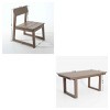 Modern 5 PCS Outdoor Dining Set, Rectangular Dining Table with Umbrella Hole, Dining Armless Chair with HDPE Frame-Coolbibila - 4 of 4