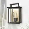C Cattleya 1-Light Matte Black Outdoor Wall Light with Gold Reflector and Clear Glass Shade - 2 of 4