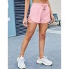 Womens Shorts Athletic 2 in 1 Drawstring Running Shorts with Pockets - 2 of 4