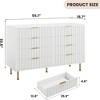 Fluted 8-Drawer Double Dresser, Modern Wide Storage Chest with Deep Drawers & Spacious Top, Wooden Organizer for Bedroom, Living Room, Hallway - 2 of 4