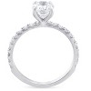 Pompeii3 1ct Diamond Engagement Ring 14k White Gold Claw Prong - 3 of 4