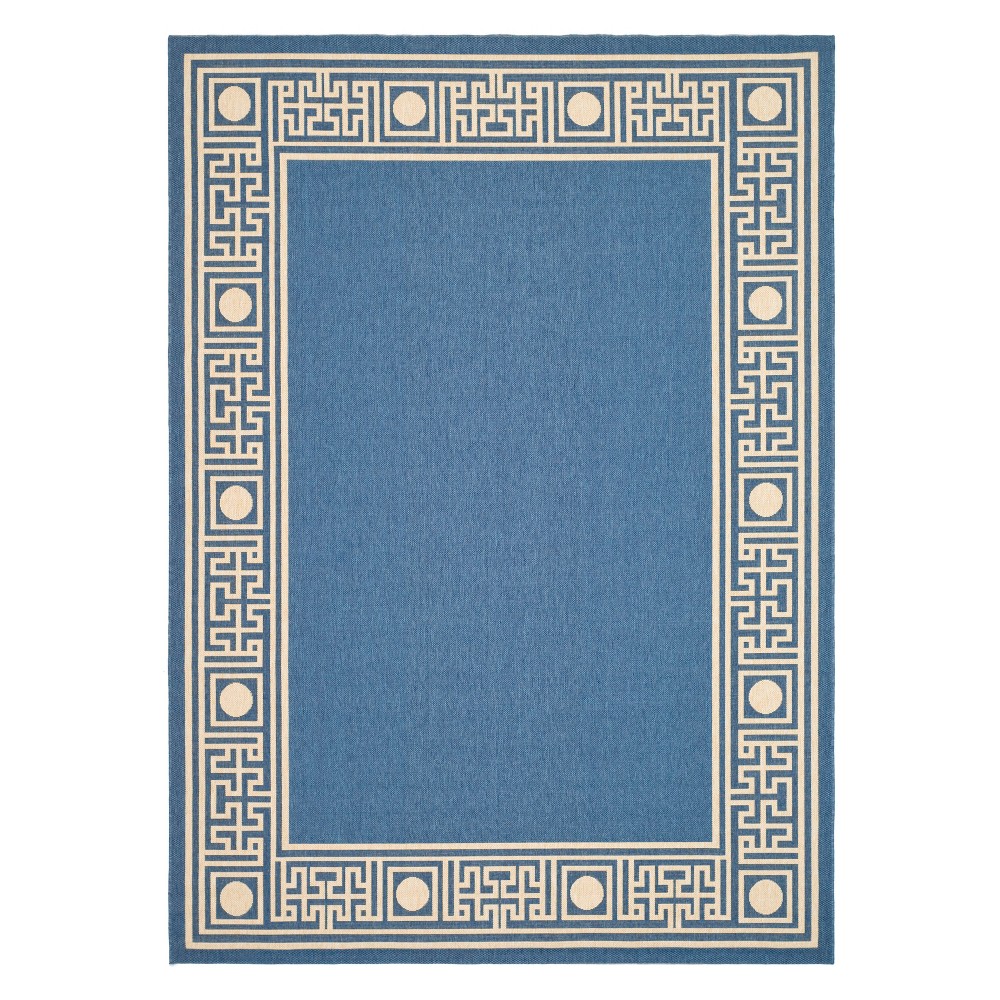 8'X11' Rectangle Tellam Outer Patio Rug Blue/Beige - Safavieh