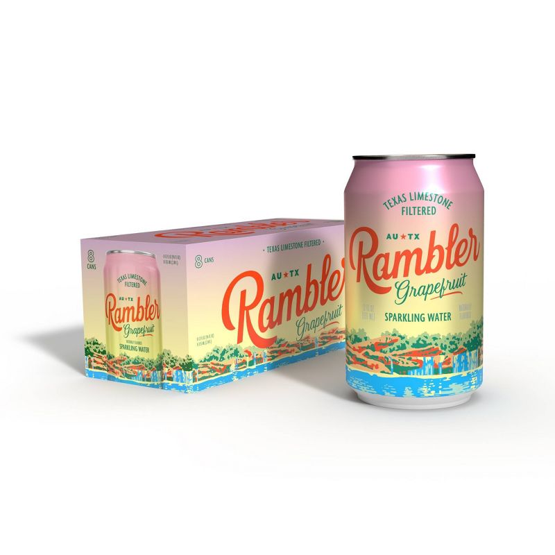 Rambler Grapefruit Sparkling Water - 8pk/12 fl oz Cans, 3 of 6