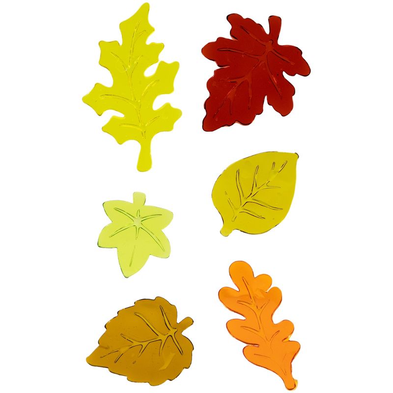 Northlight Set of 4 Double Sided Fall Harvest Gel Window Clings, 4 of 8
