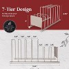 LunaLulinlk Lid & Dish Kitchen Rack Organizer 7-Tier Pan Organizer, Satin Nickel - 2 of 4