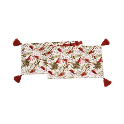 C&F Home 13" x 72" Cardinal Season & Plaid Table Runner