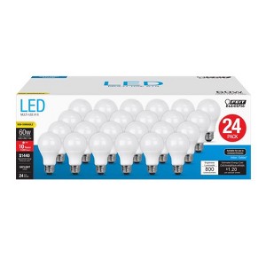 Feit Electric A19 E26 (Medium) LED Bulb Daylight 60 Watt Equivalence 24 pk - 1 of 1