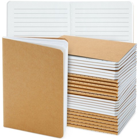 24-Pack Pocket Notebook Lined Mini Blank Book Soft Cover 6 Colors 3.5 x 5 inch - 3.5 x 5