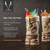 Viski High Tide Tiki Mugs - Hand Painted Ceramic Tiki Glasses for Cocktails - Tiki Barware 14.5oz Highballs Set of 2 - 2 of 4