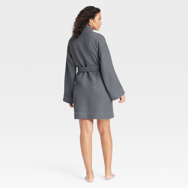 Women's Waffle Robe - Auden™, 3 of 7