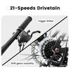 Mountain Bike 27.5 Inch Wheels, 21-Speed Full Suspension Mens Womens Trail Commuter City Mountain Bike - 3 of 4