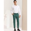 Lars Amadeus Men's Slim Fit Flat Front Zipper Dress Plaid Pants - image 3 of 4