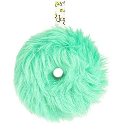 goDog Furballz Ring Squeaky Plush Dog Toy, Chew Guard Technology - Teal, Small