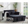 VYNXARIA 46inch Pull-out Sleeper Sofa bed, can be easily converted into a twin size bed,Black - 2 of 4