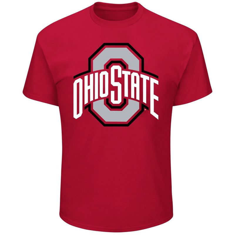 NCAA Ohio State Buckeyes Men&#39;s Big &#38; Tall Short Sleeve Logo T-Shirt, 1 of 4
