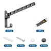 Unique Bargains Wall Mount Foldable Clothes Coat Hanger Drying Rack Hooks - 3 of 4