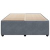 vidaXL - Velvet upholstered Bed Frame/Bedstead Queen Mattress Base Dark Gray 79.9x60.2x18.1 inches Bedroom Furniture Stable Pine Wood slats - 3 of 4