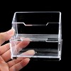 Unique Bargains Office Transparent 2-Tier Business Name Card Organizer Display Stand Holder - 4 of 4