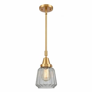 Chatham - 1 Light Stem Hung Mini Pendant In Art Deco Style-9.13 Inches Tall and 7 Inches Wide - 1 of 1