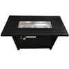 25" H x 42" W Steel Outdoor Fire Pit Table with Lid (Black) - 3 of 4