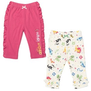 Harry Potter Gryffindor Hufflepuff Ravenclaw Baby Girls 2 Pack Pants Newborn to Infant - 1 of 4