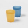 Lot of 5 Colorful PLASTIC BPA Free Drink Cups Kids Short Tumblers PILLOWFORT