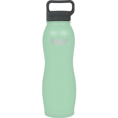 Healthy Human Stainless Steel Curve Water Bottle |(21 oz/ 621 ML, Seamist)