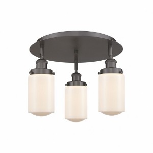 Dover - 3 Light Flush Mount In Art Deco Style-10 Inches Tall and 16.25 Inches Wide - 1 of 1