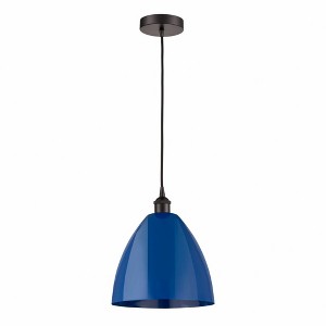 Plymouth Dome - 1 Light Cord Hung Mini Pendant In Industrial Style-14.75 Inches Tall and 12 Inches Wide - 1 of 1