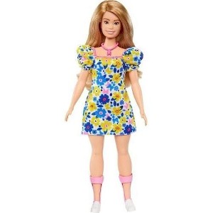 Barbie Fashionistas Doll #208, Doll with Down Syndrome Wearing Floral Dress, - 1 of 4